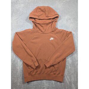 Nike Cowl Neck Sweater Womens Size XS Orange Relaxed Fit Athleisure Loungewear